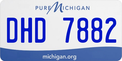 MI license plate DHD7882