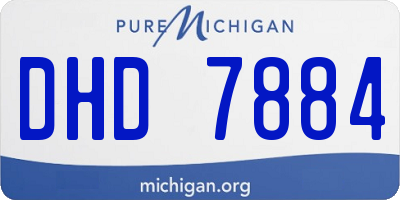 MI license plate DHD7884