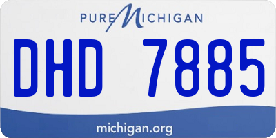 MI license plate DHD7885
