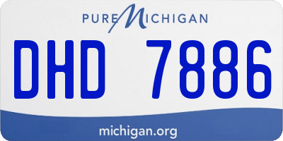 MI license plate DHD7886