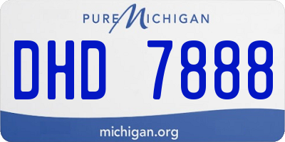 MI license plate DHD7888