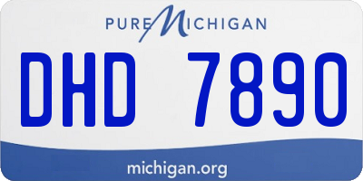 MI license plate DHD7890