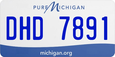 MI license plate DHD7891