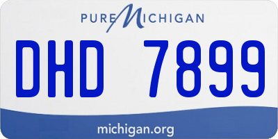 MI license plate DHD7899