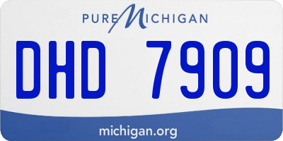 MI license plate DHD7909