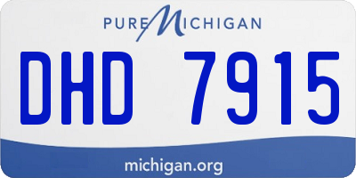 MI license plate DHD7915