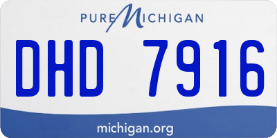 MI license plate DHD7916