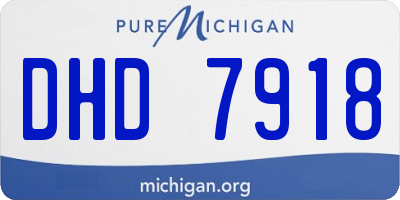 MI license plate DHD7918