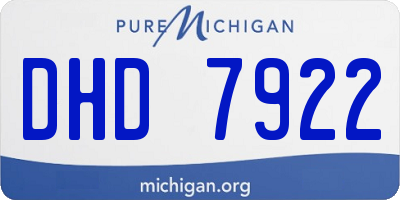 MI license plate DHD7922