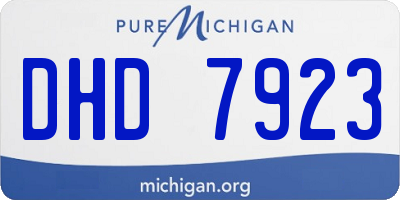 MI license plate DHD7923