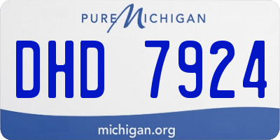 MI license plate DHD7924