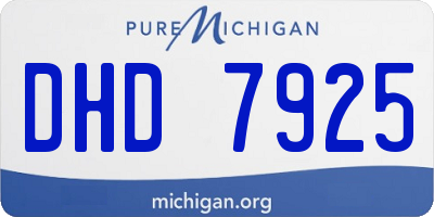 MI license plate DHD7925