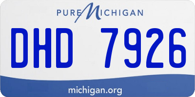 MI license plate DHD7926