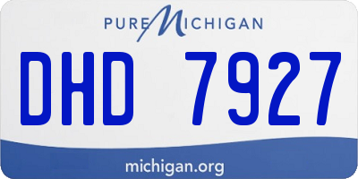 MI license plate DHD7927