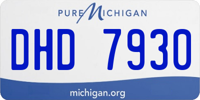 MI license plate DHD7930