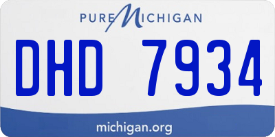 MI license plate DHD7934
