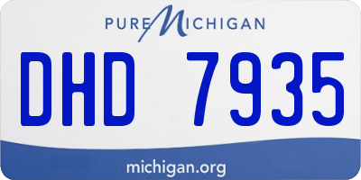 MI license plate DHD7935
