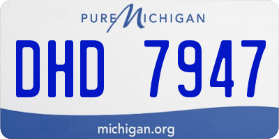 MI license plate DHD7947