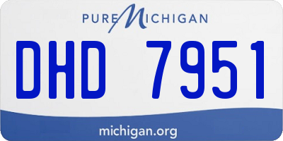 MI license plate DHD7951