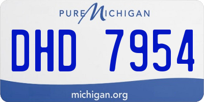 MI license plate DHD7954