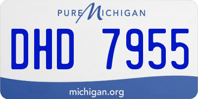 MI license plate DHD7955