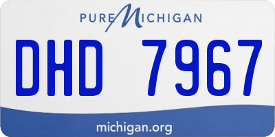 MI license plate DHD7967