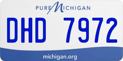 MI license plate DHD7972