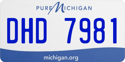 MI license plate DHD7981