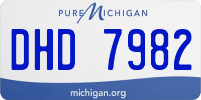 MI license plate DHD7982