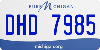 MI license plate DHD7985