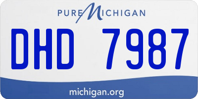 MI license plate DHD7987