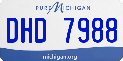 MI license plate DHD7988