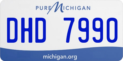 MI license plate DHD7990