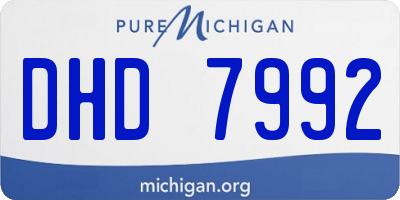 MI license plate DHD7992