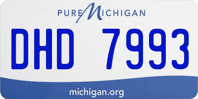 MI license plate DHD7993