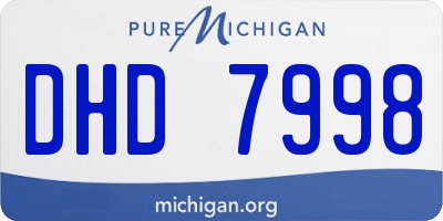 MI license plate DHD7998