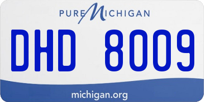 MI license plate DHD8009