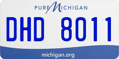 MI license plate DHD8011