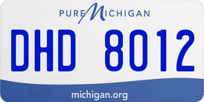 MI license plate DHD8012