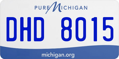 MI license plate DHD8015