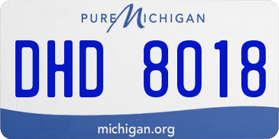 MI license plate DHD8018
