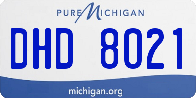 MI license plate DHD8021