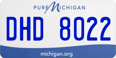 MI license plate DHD8022