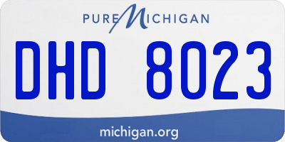 MI license plate DHD8023