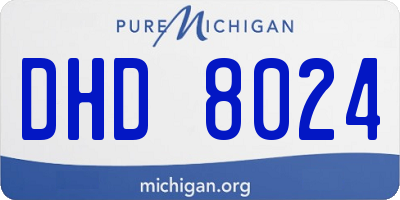 MI license plate DHD8024