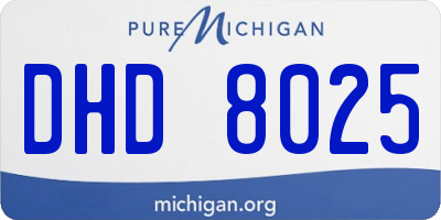 MI license plate DHD8025