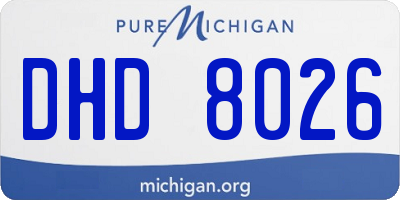 MI license plate DHD8026