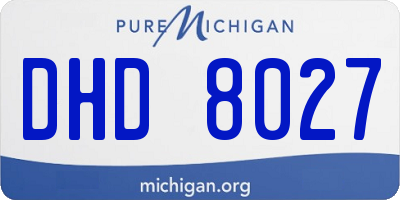 MI license plate DHD8027