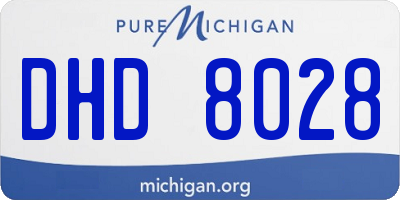 MI license plate DHD8028