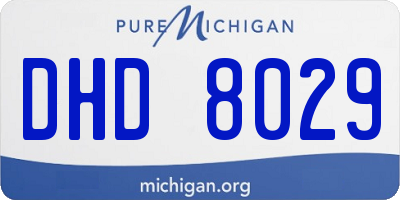 MI license plate DHD8029